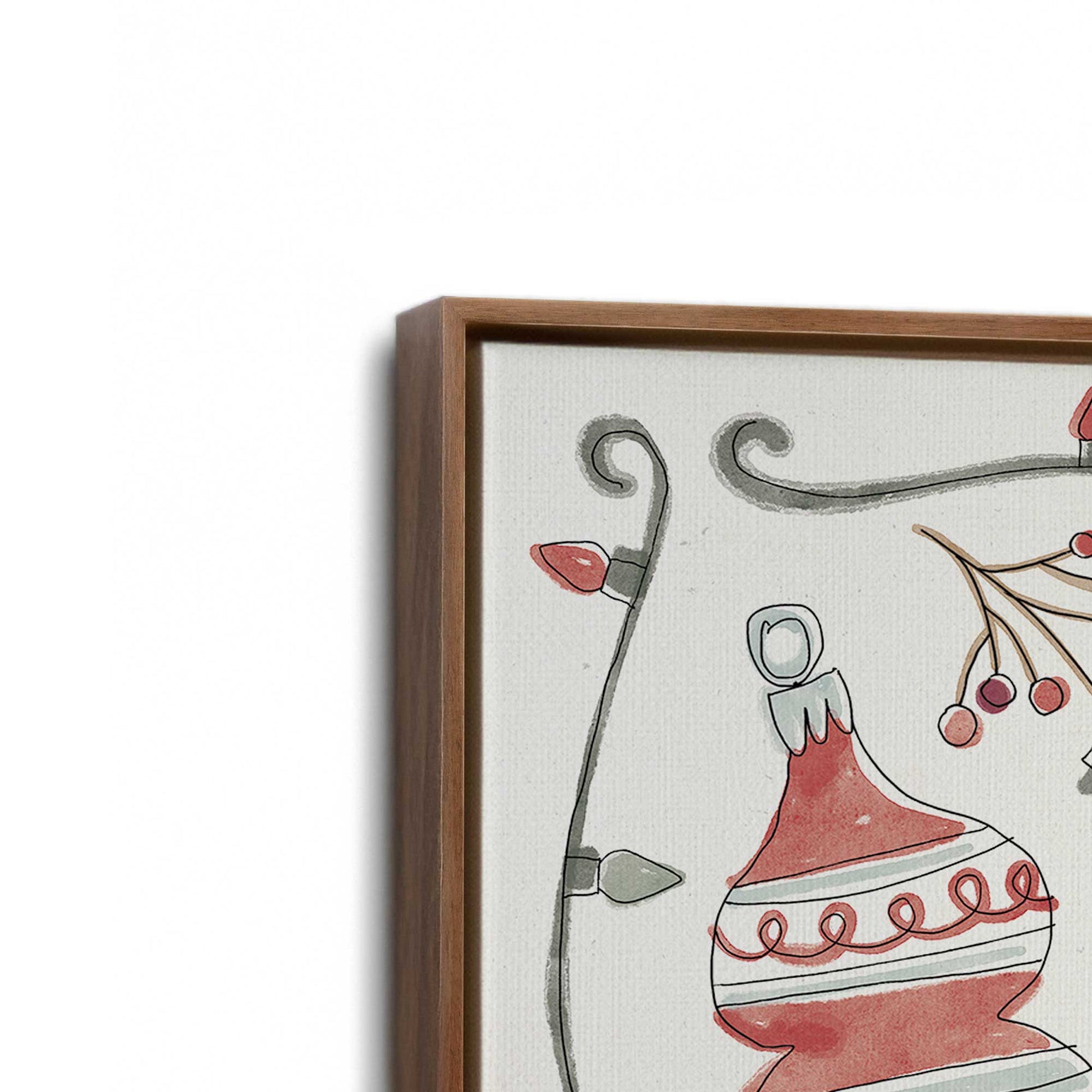 [Color:Walnut], Picture of art in a Walnut frame at an angle