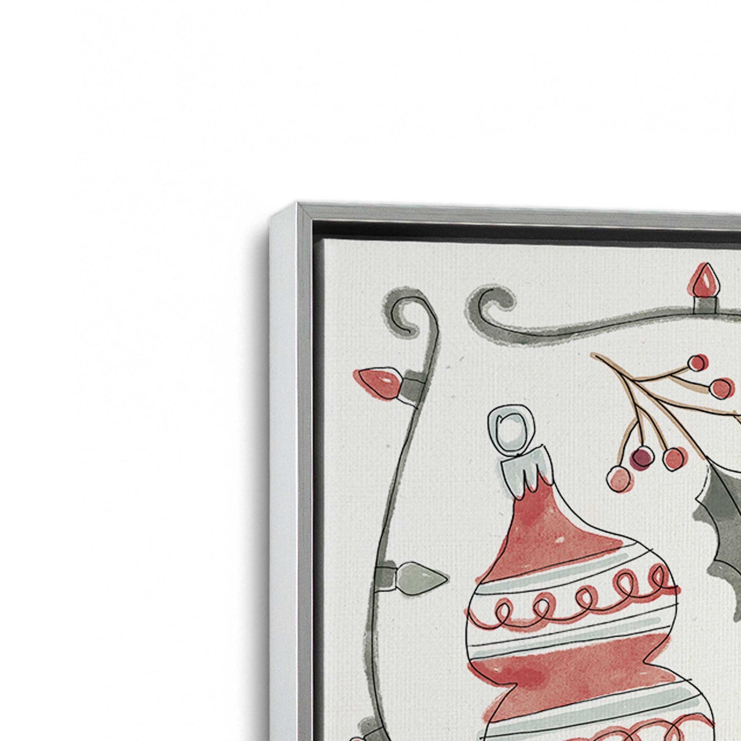 [Color:Polished Chrome], Picture of art in a Polished Chrome frame at an angle