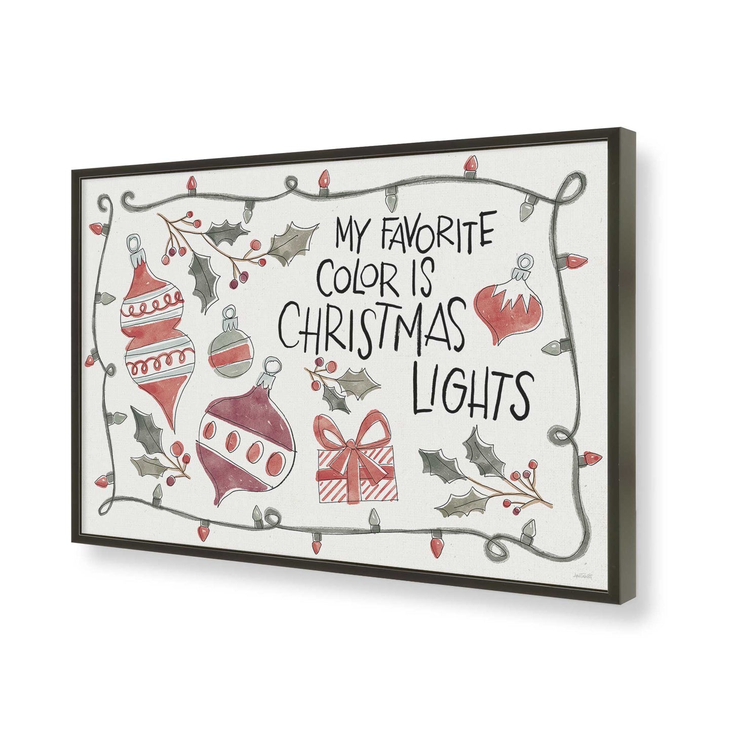 [Color:Satin Black], Picture of art in a Satin Black frame of the corner