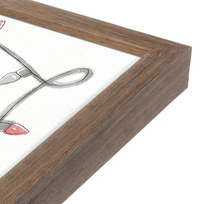 [Color:Walnut], Picture of art in a Walnut frame at an angle