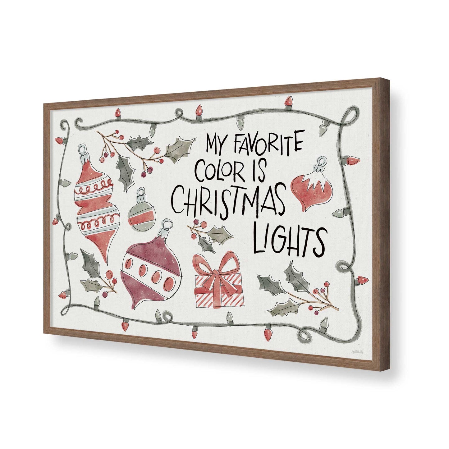 [Color:Walnut], Picture of art in a Walnut frame of the corner