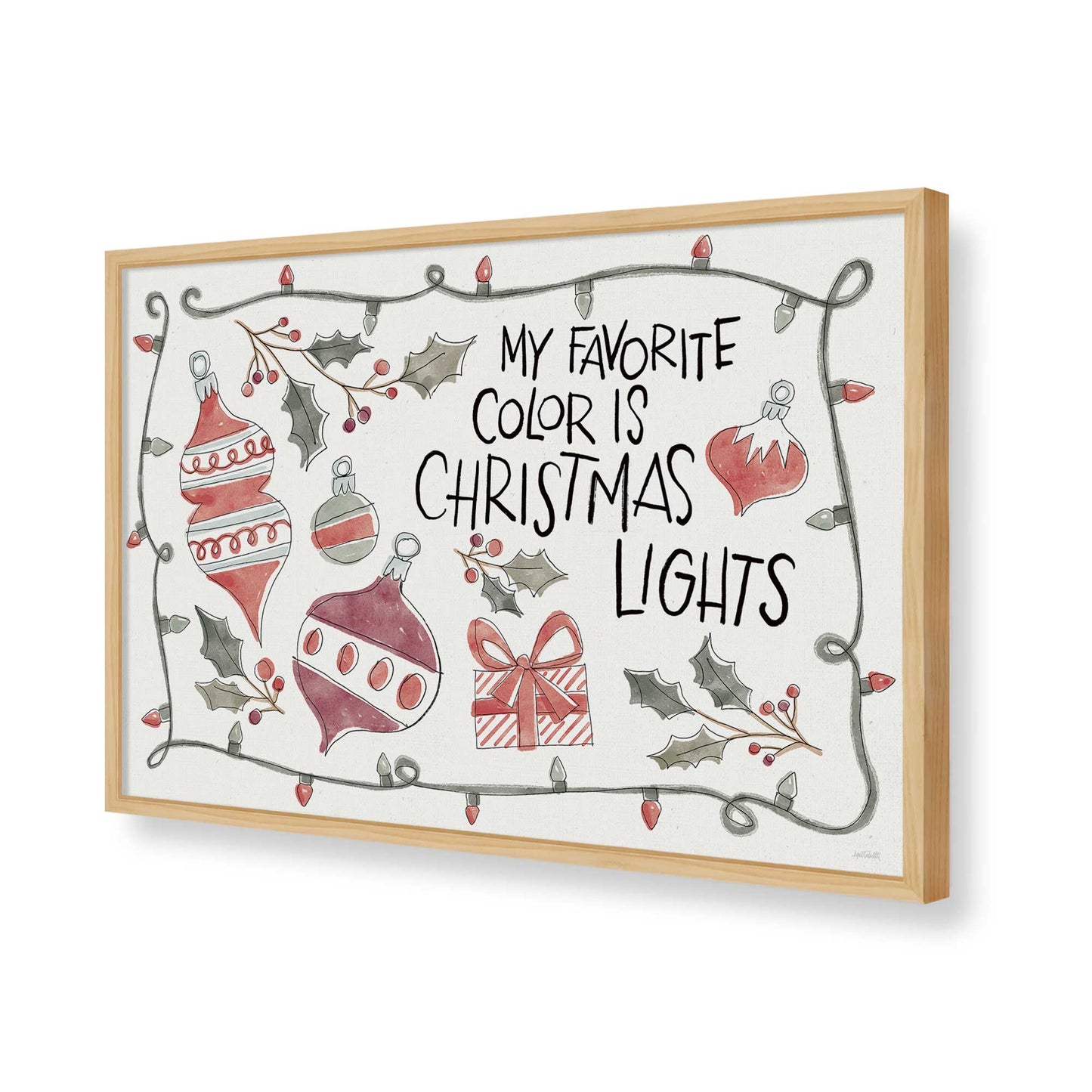 [Color:American Maple], Picture of art in a American Maple frame of the corner