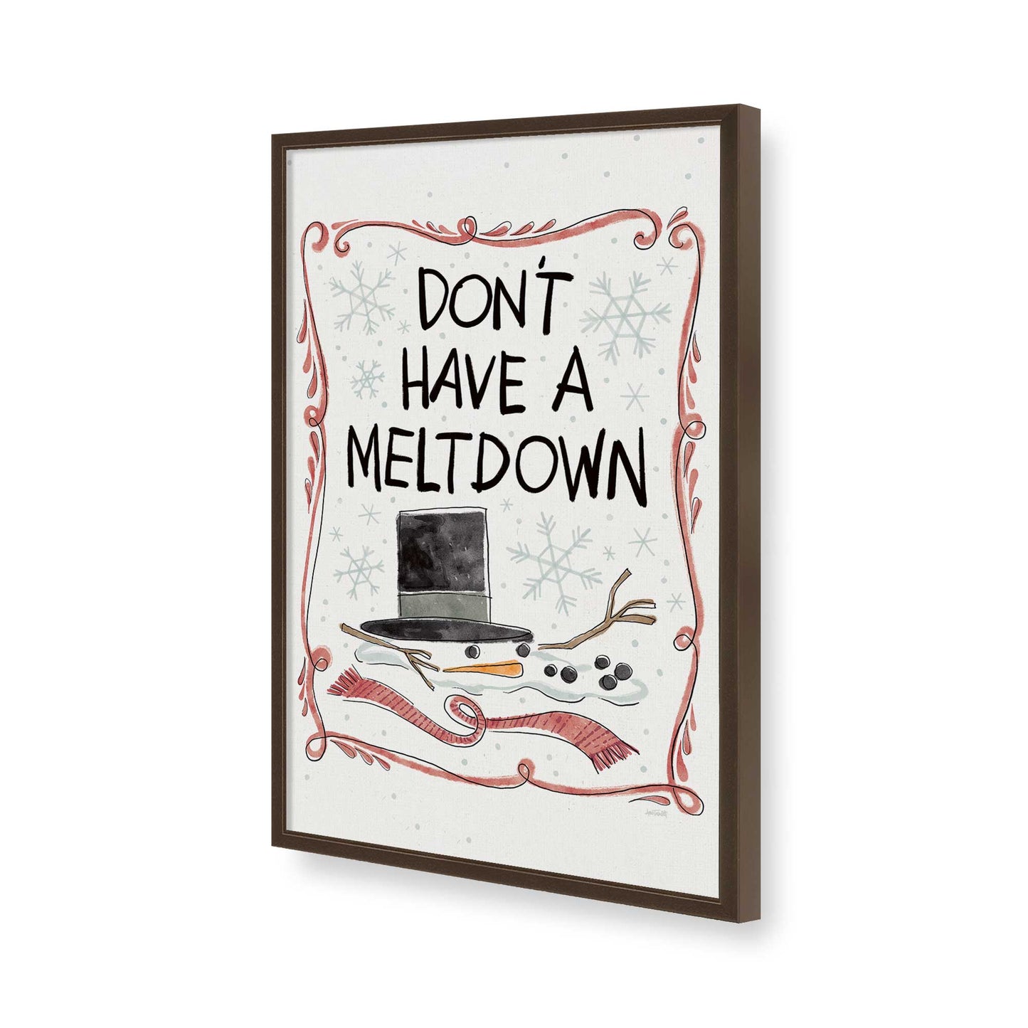 [Color:Brown], Picture of art in a Brown frame of the corner