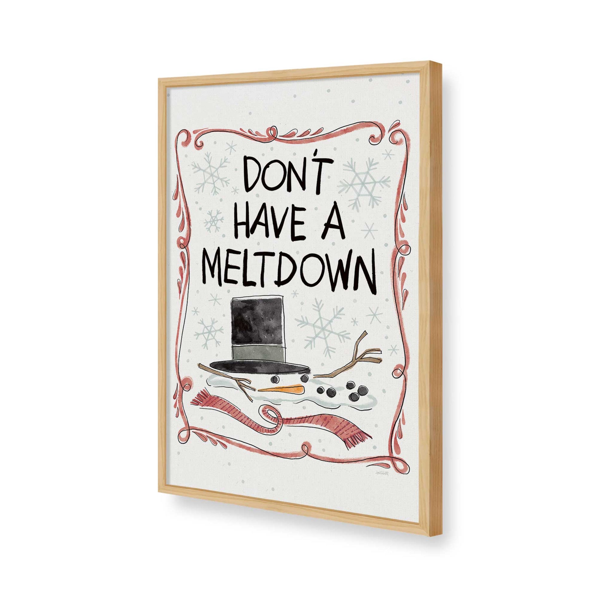 [Color:American Maple], Picture of art in a American Maple frame of the corner