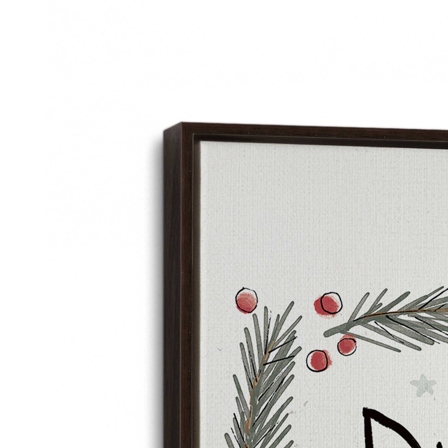 [Color:Espresso], Picture of art in a Espresso frame at an angle