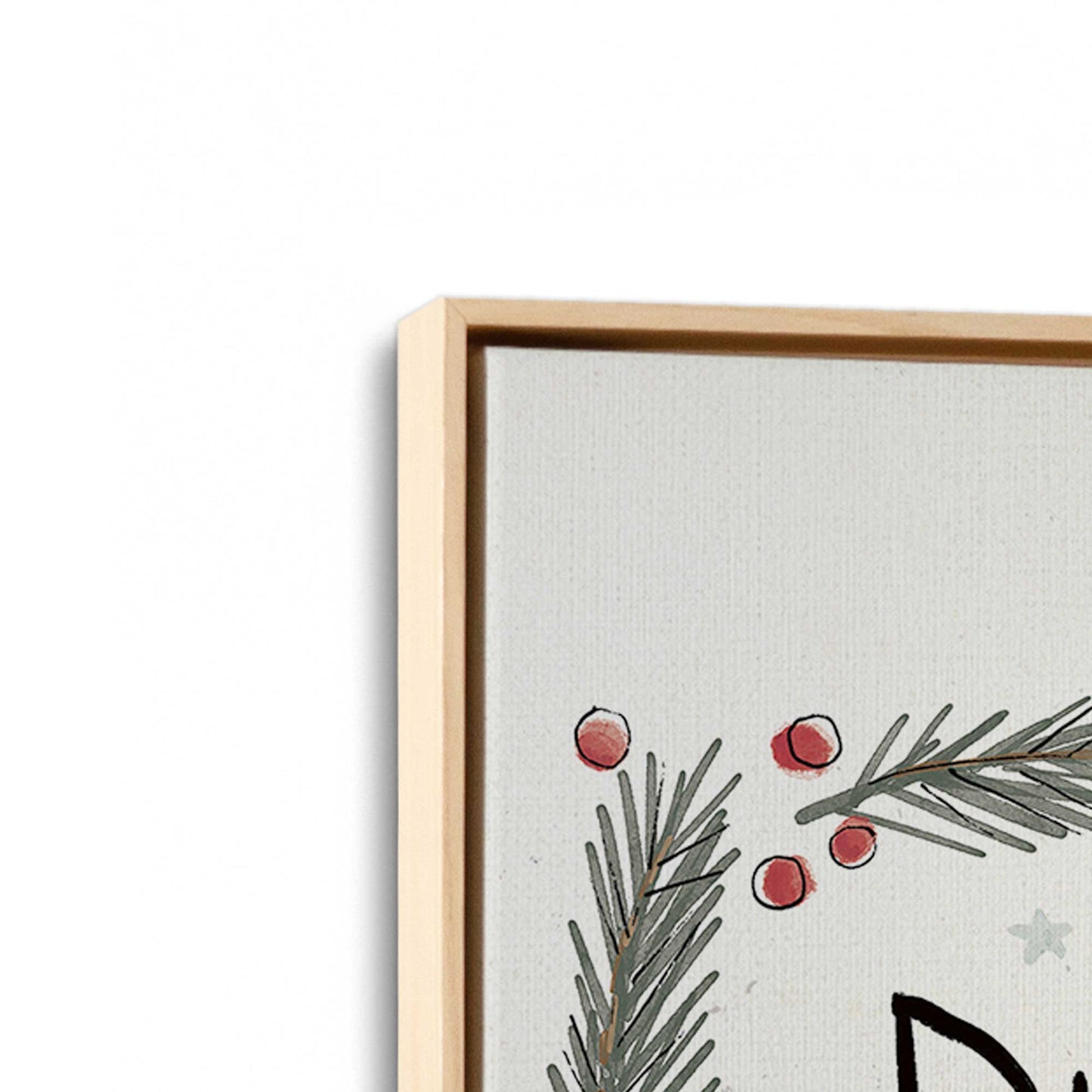 [Color:American Maple], Picture of art in a American Maple frame at an angle