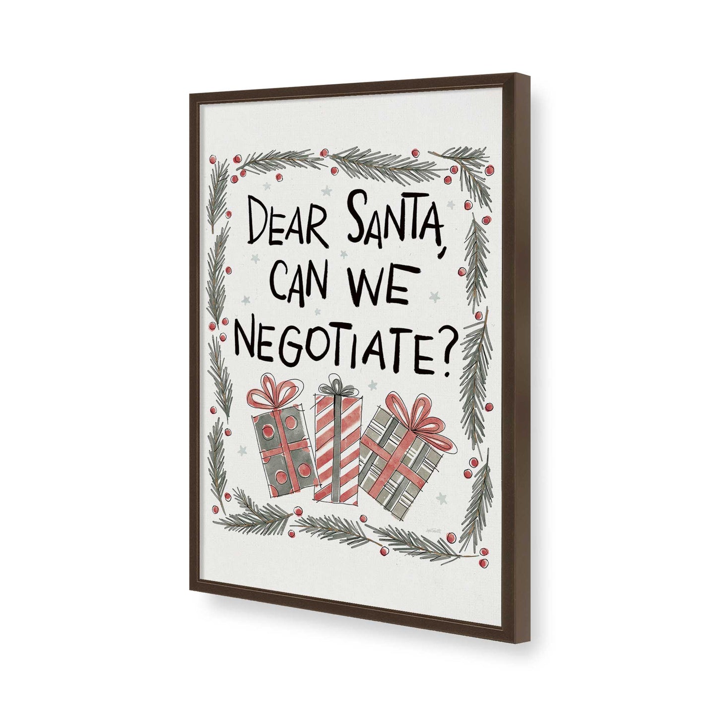 [Color:Brown], Picture of art in a Brown frame of the corner