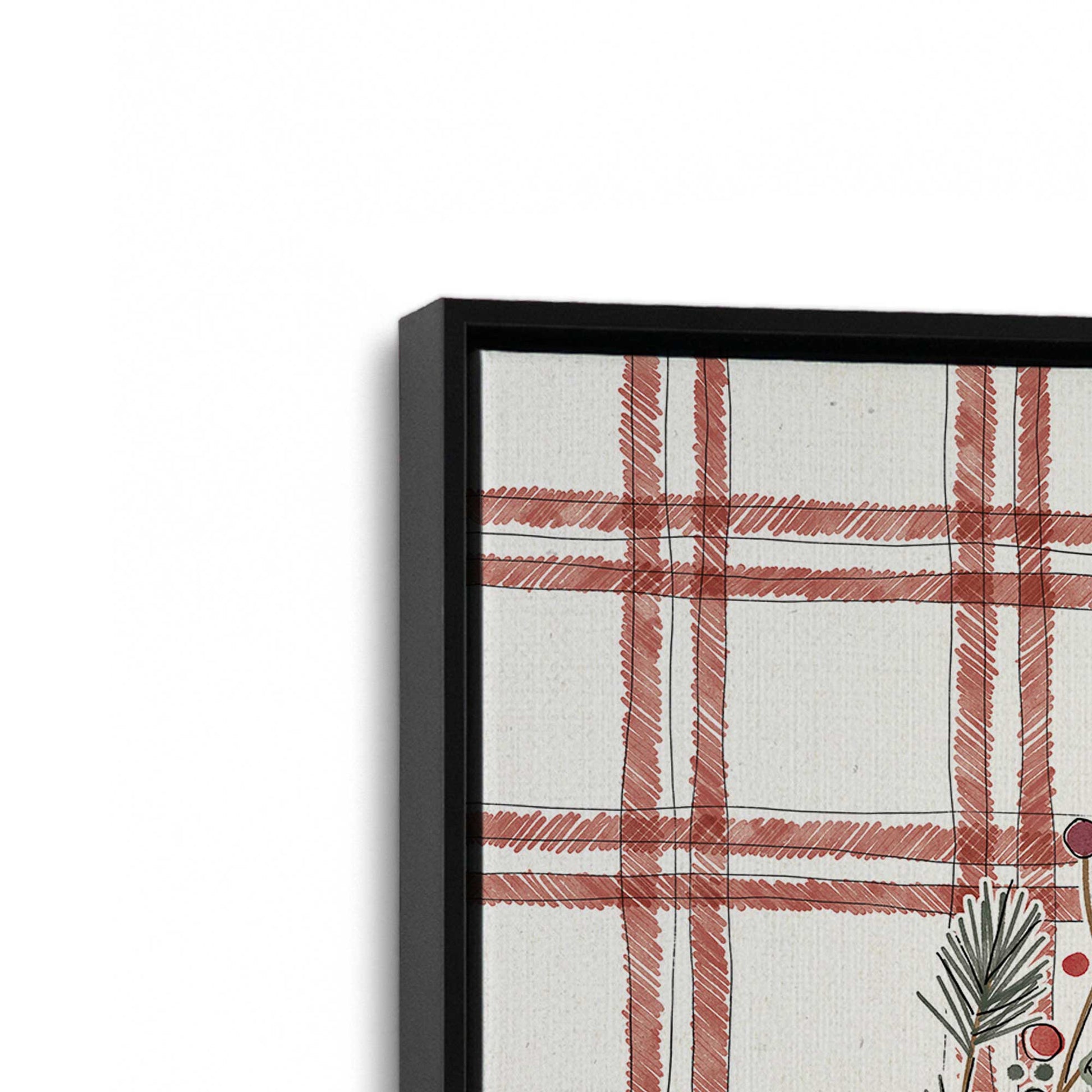 [Color:Satin Black], Picture of art in a Satin Black frame at an angle