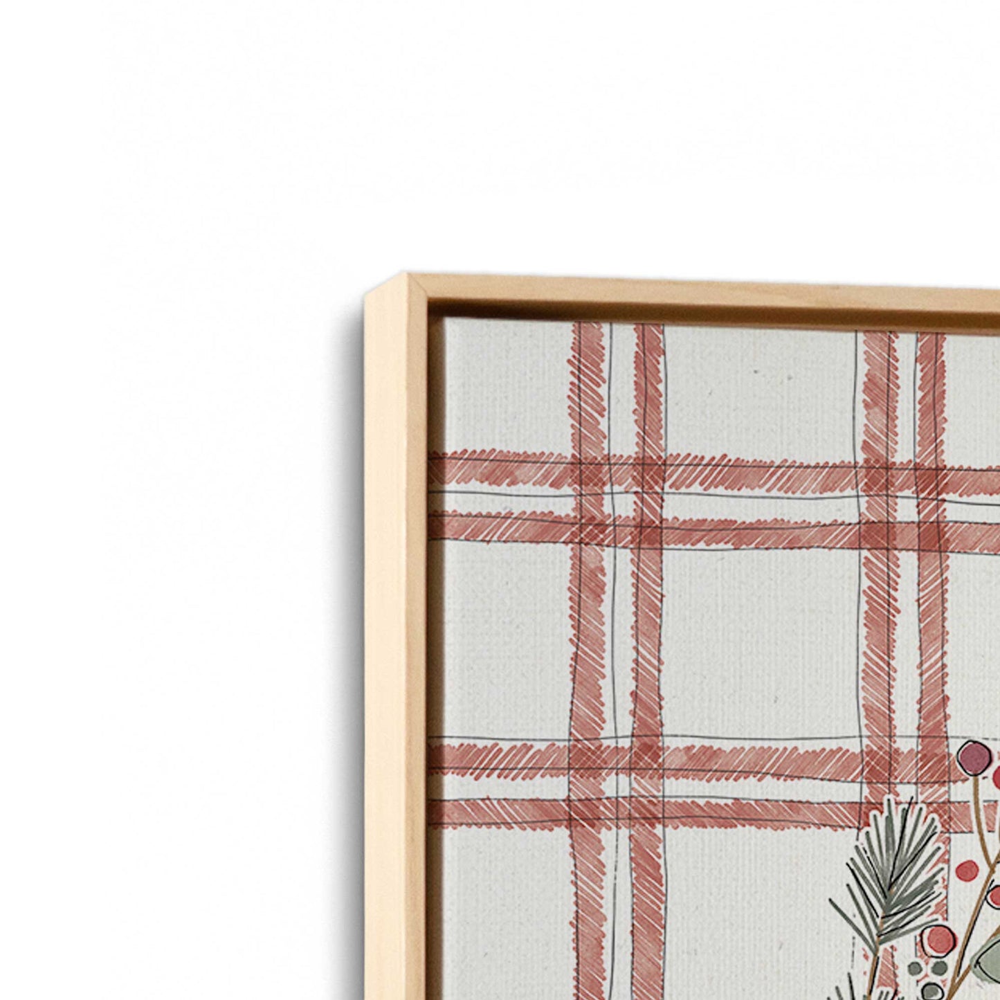 [Color:American Maple], Picture of art in a American Maple frame at an angle