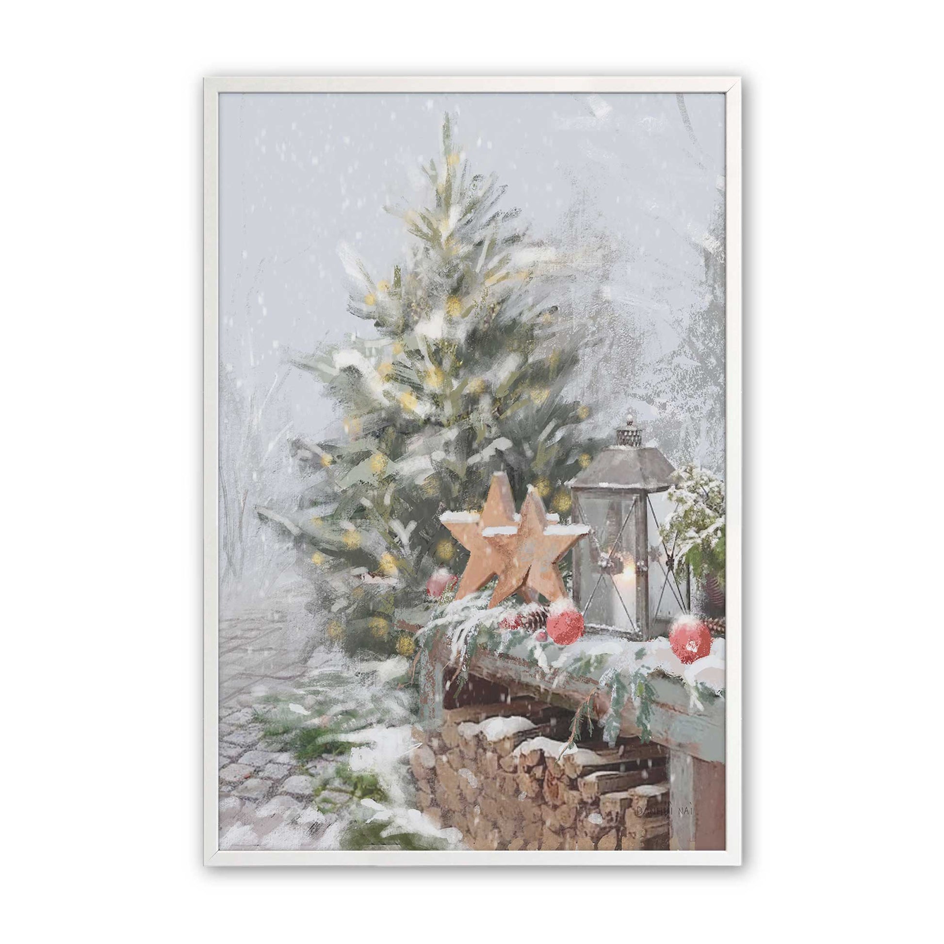 [Color:Opaque White], Picture of art in a Opaque White frame