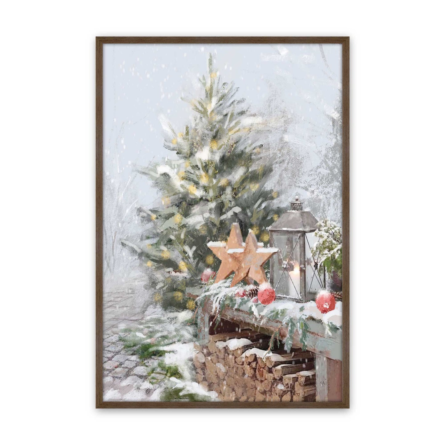 [Color:Walnut], Picture of art in a Walnut frame