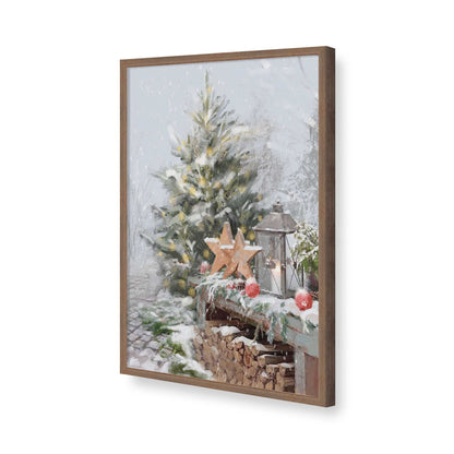 [Color:Walnut], Picture of art in a Walnut frame of the corner