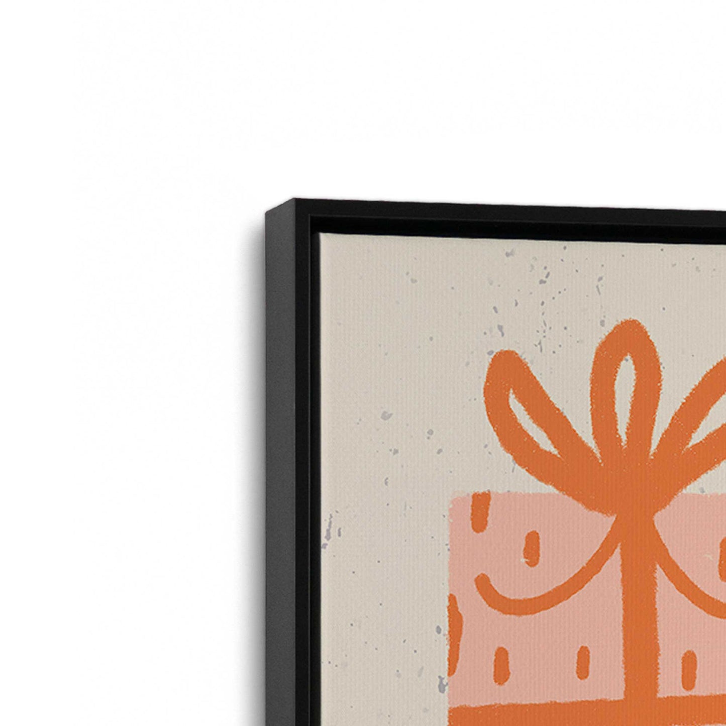 [Color:Satin Black], Picture of art in a Satin Black frame at an angle