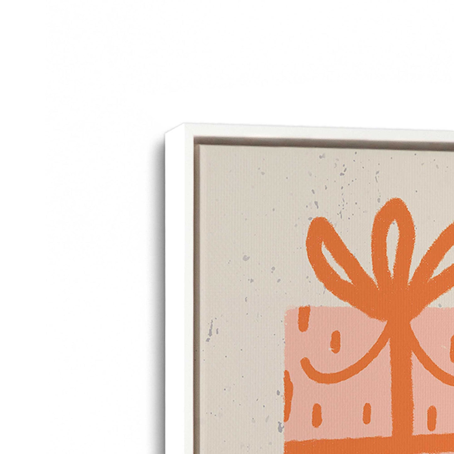 [Color:Opaque White], Picture of art in a White frame at an angle