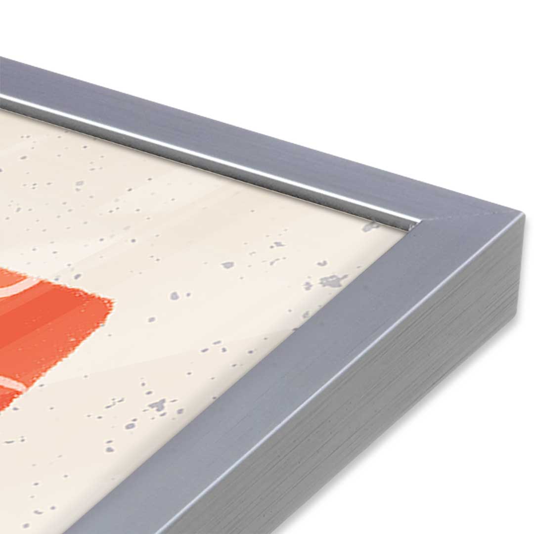 [Color:Polished Chrome], Picture of art in a Polished Chrome frame at an angle