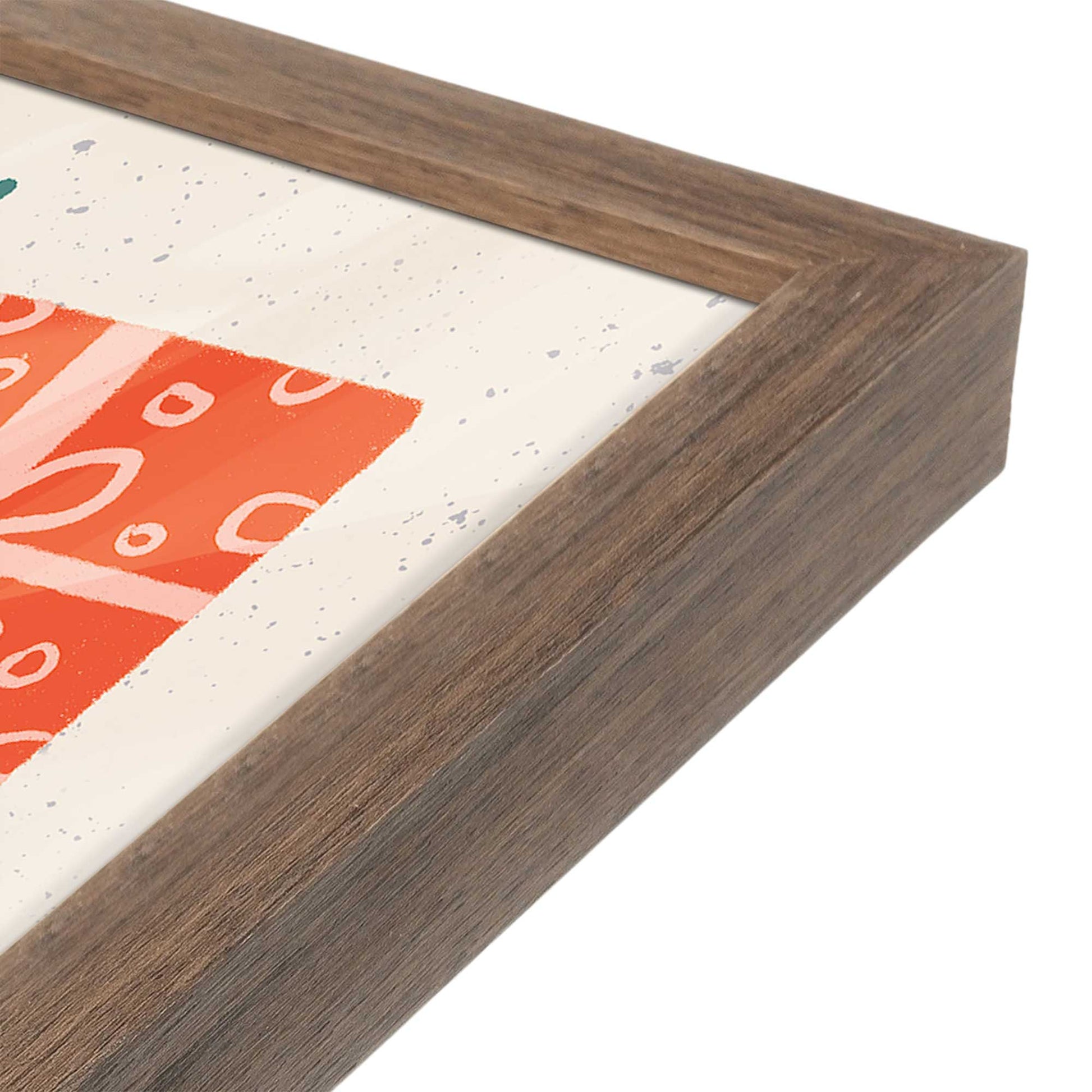 [Color:Walnut], Picture of art in a Walnut frame at an angle