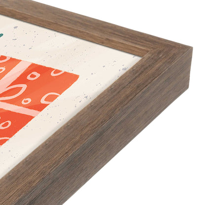 [Color:Walnut], Picture of art in a Walnut frame at an angle