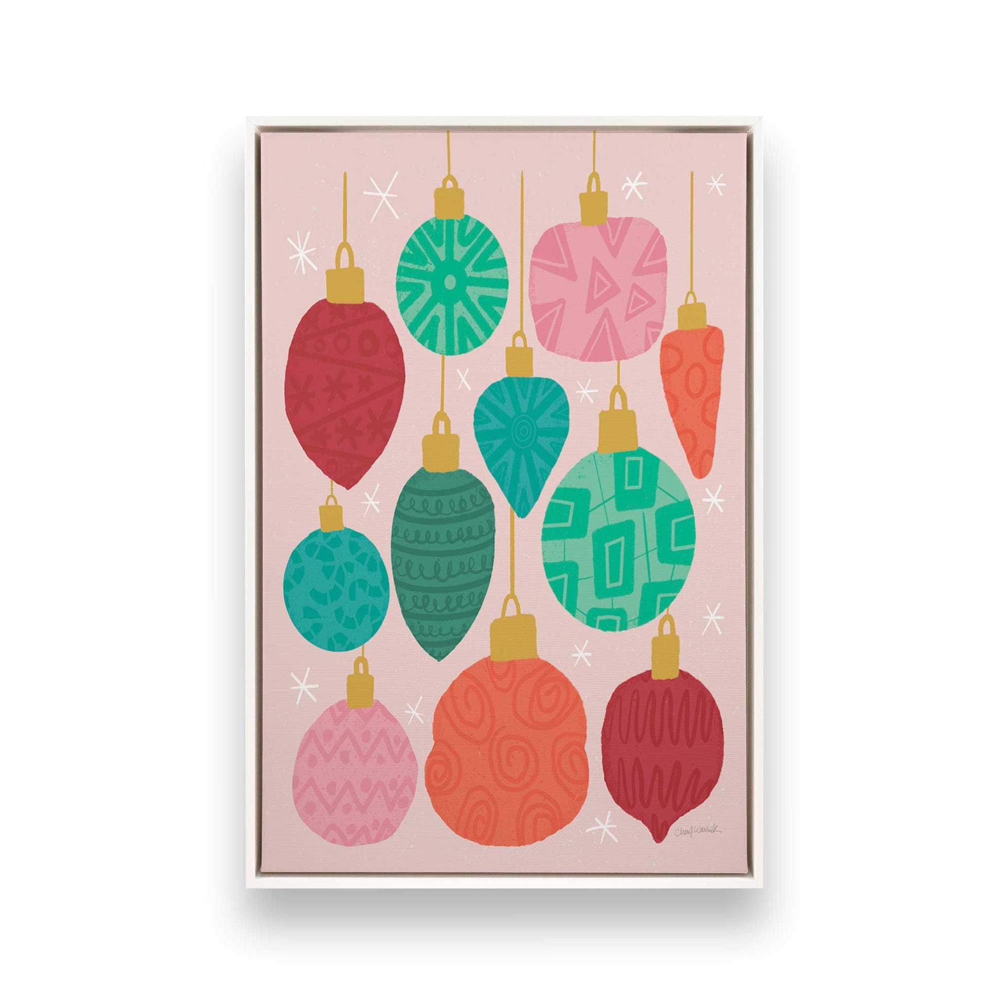 [Color:Opaque White], Picture of art in a White frame