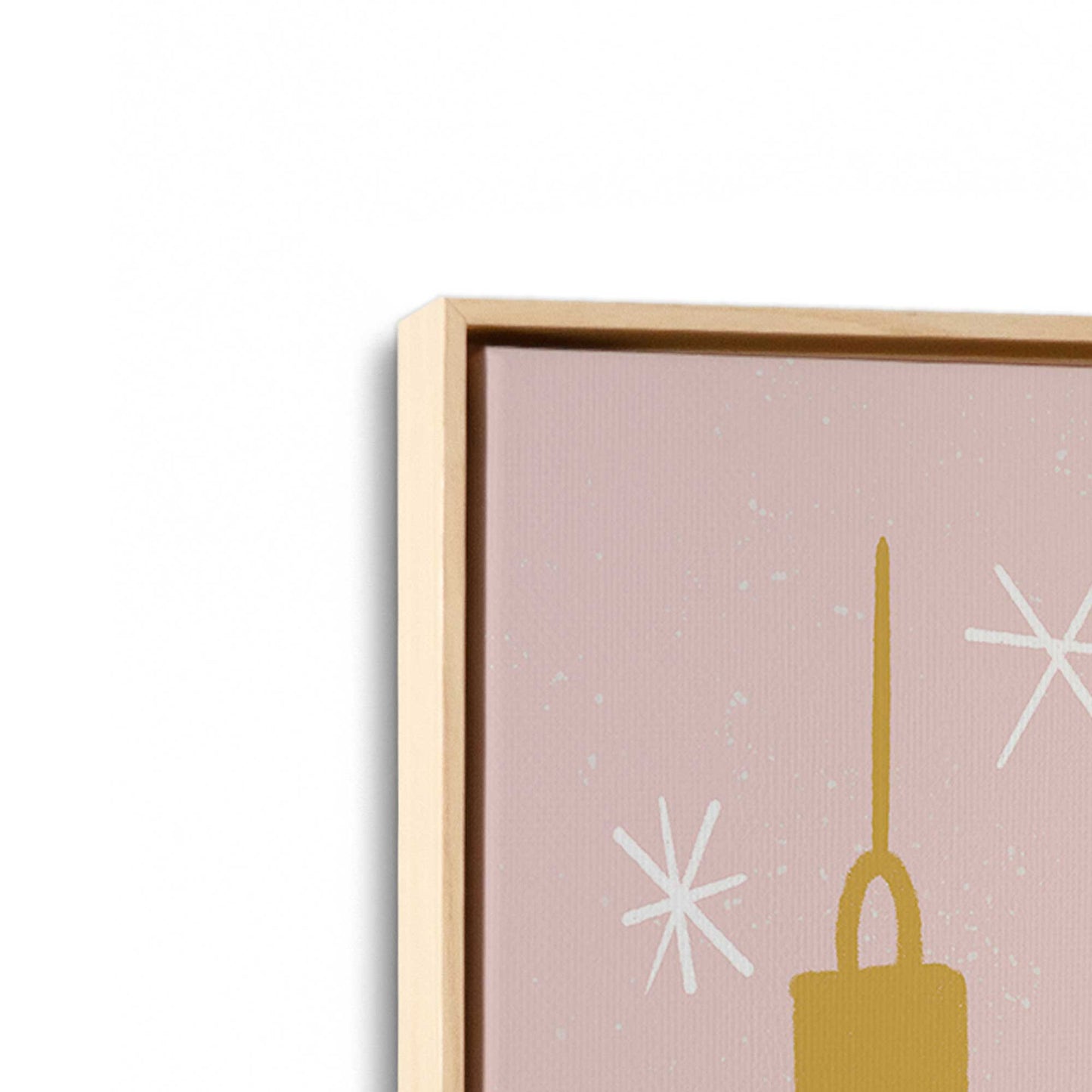 [Color:American Maple], Picture of art in a American Maple frame at an angle