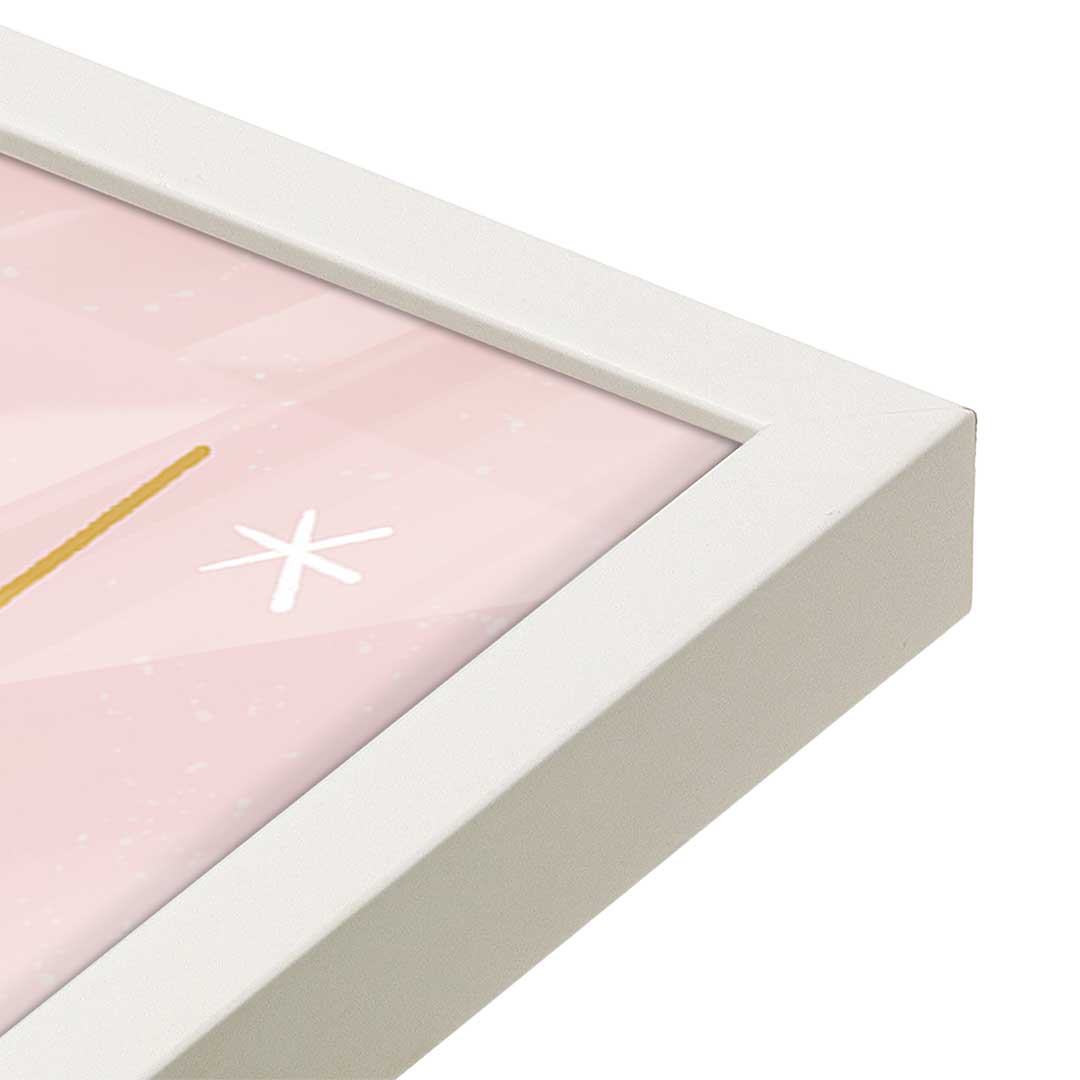 [Color:Opaque White], Picture of art in a Opaque White frame at an angle