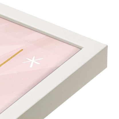 [Color:Opaque White], Picture of art in a Opaque White frame at an angle