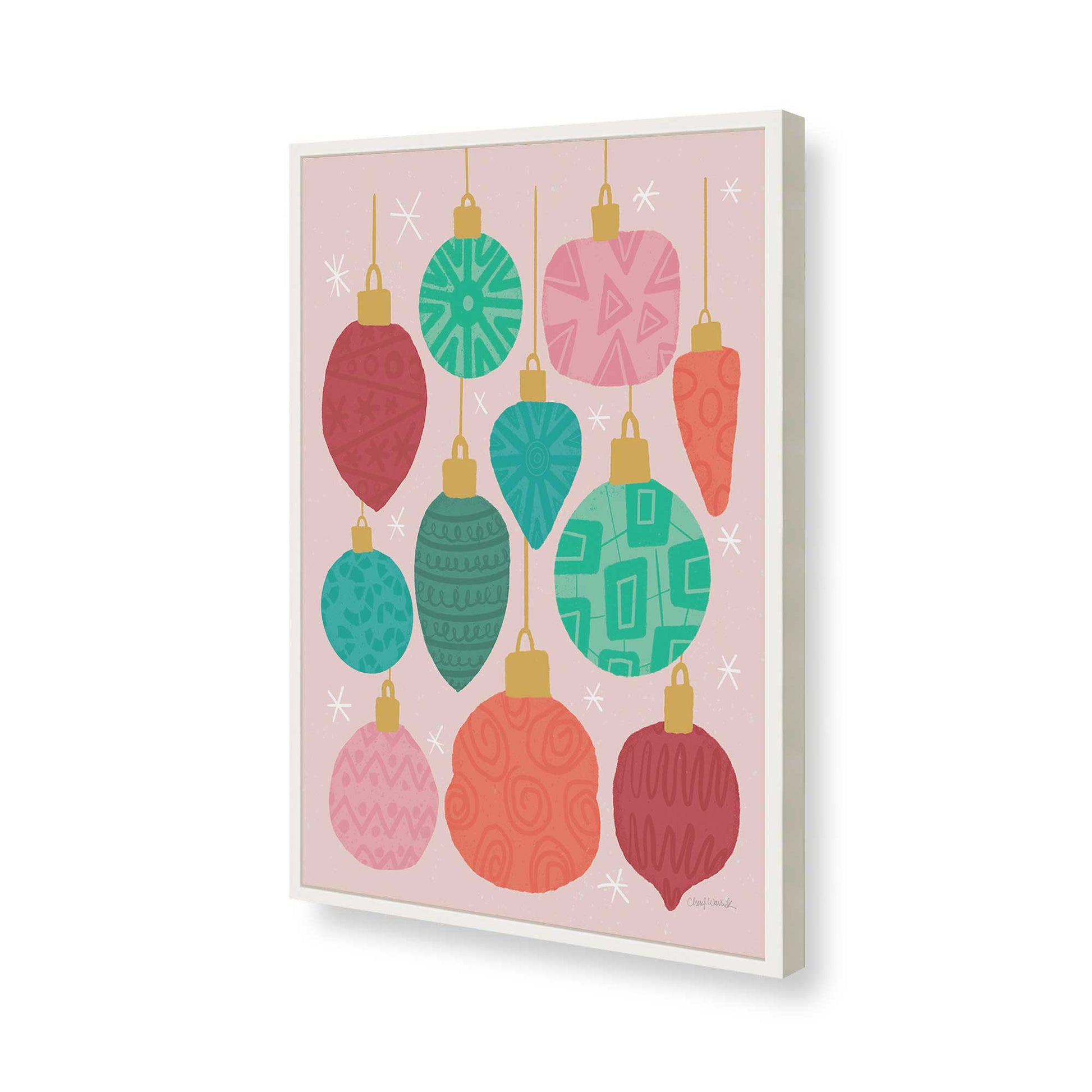 [Color:Opaque White], Picture of art in a Opaque White frame of the corner