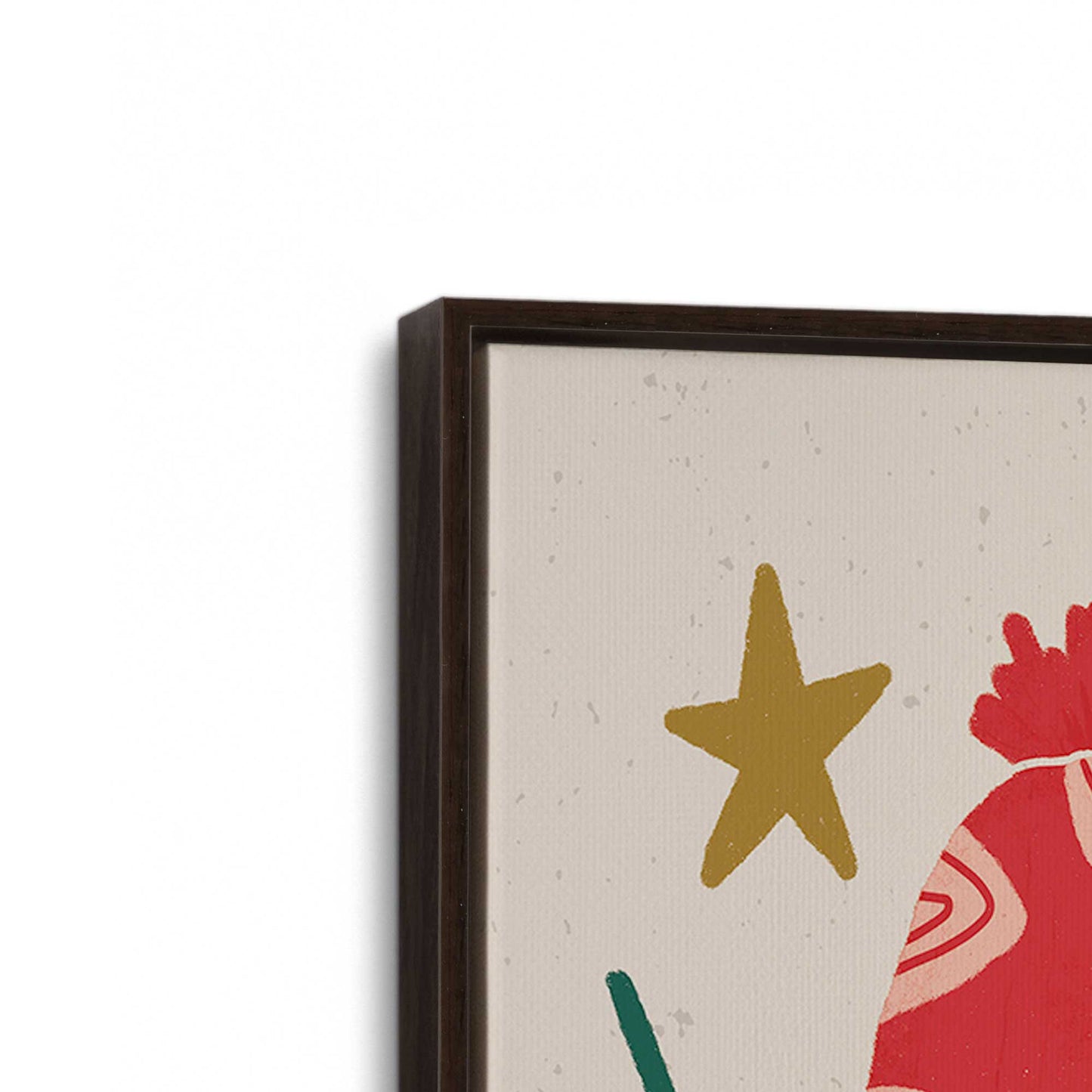 [Color:Espresso], Picture of art in a Espresso frame at an angle