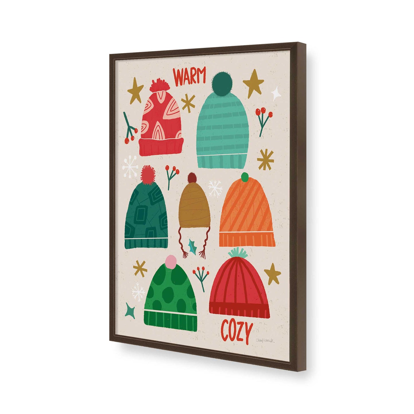 [Color:Brown], Picture of art in a Brown frame of the corner