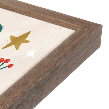 [Color:Walnut], Picture of art in a Walnut frame at an angle