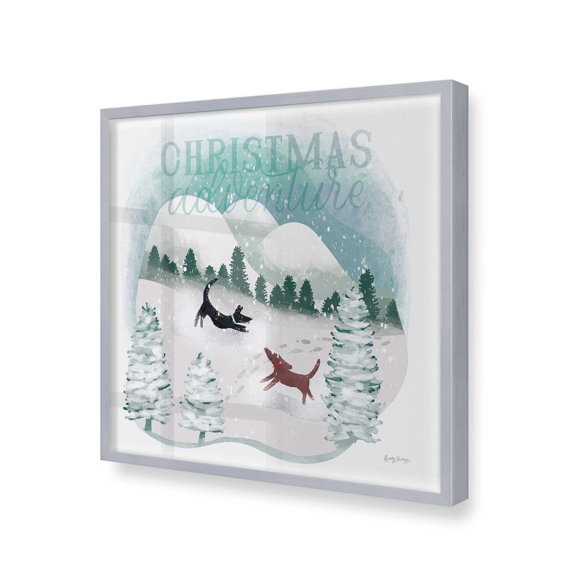 [Color:Polished Chrome], Picture of art in a Polished Chrome frame at an angle