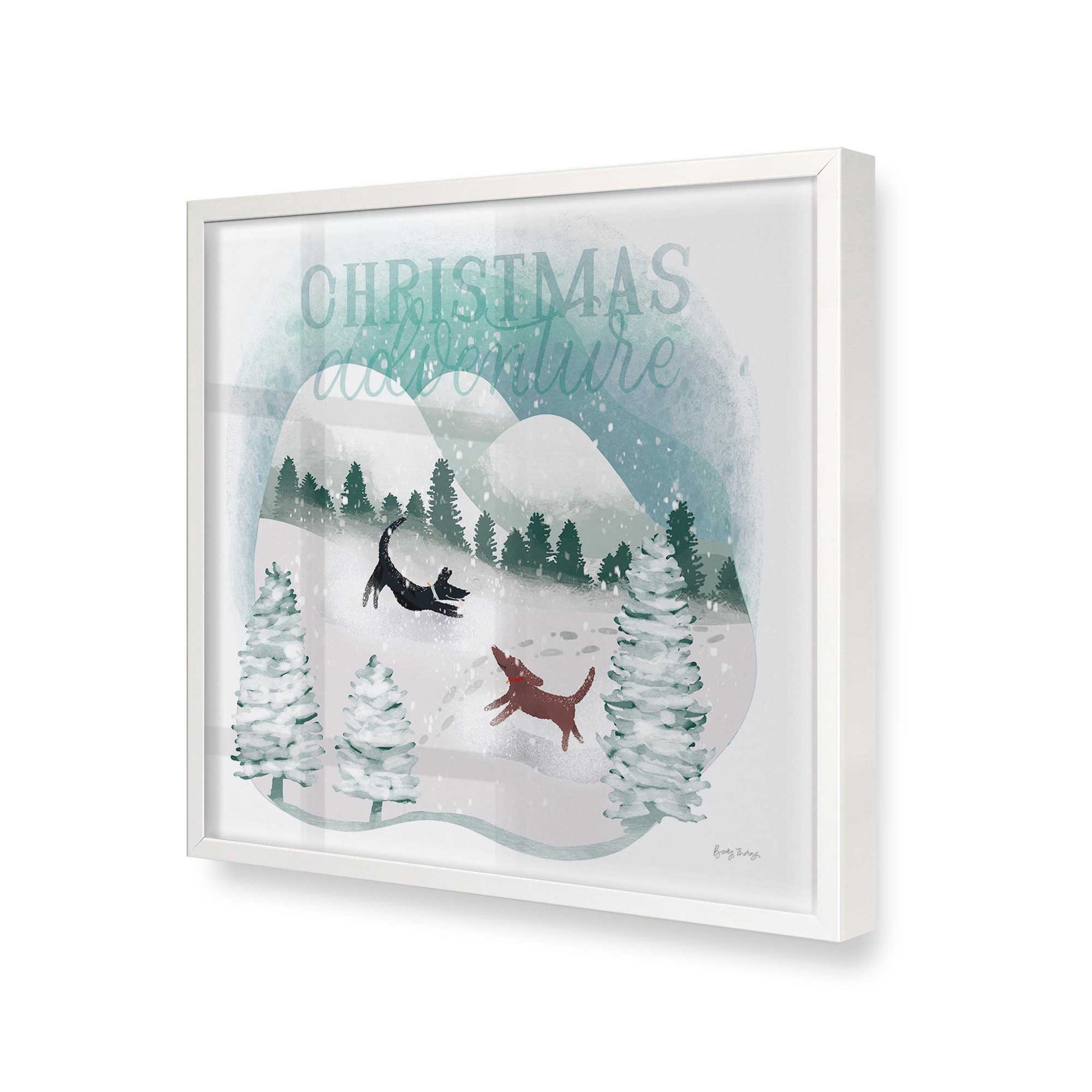 [Color:Opaque White], Picture of art in a Opaque White frame at an angle