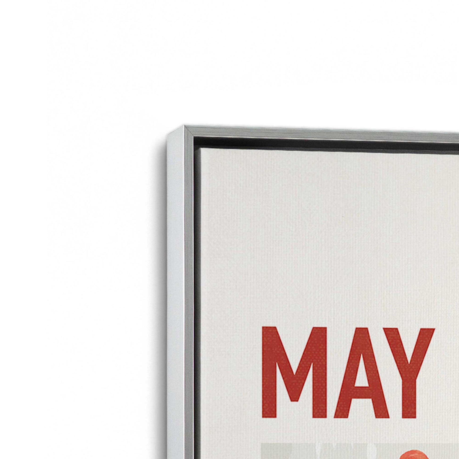 [Color:Polished Chrome], Picture of art in a Polished Chrome frame at an angle