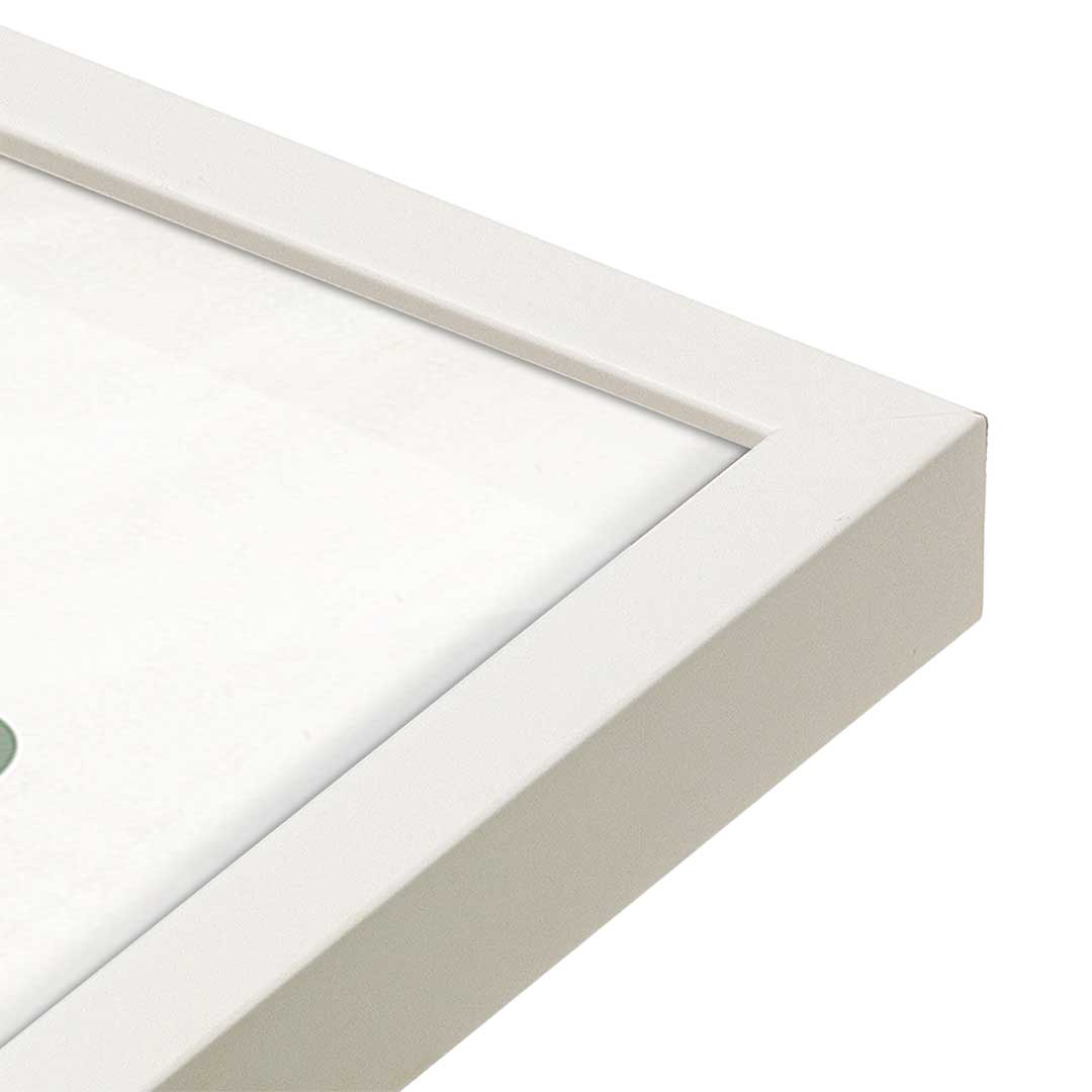 [Color:Opaque White], Picture of art in a Opaque White frame at an angle