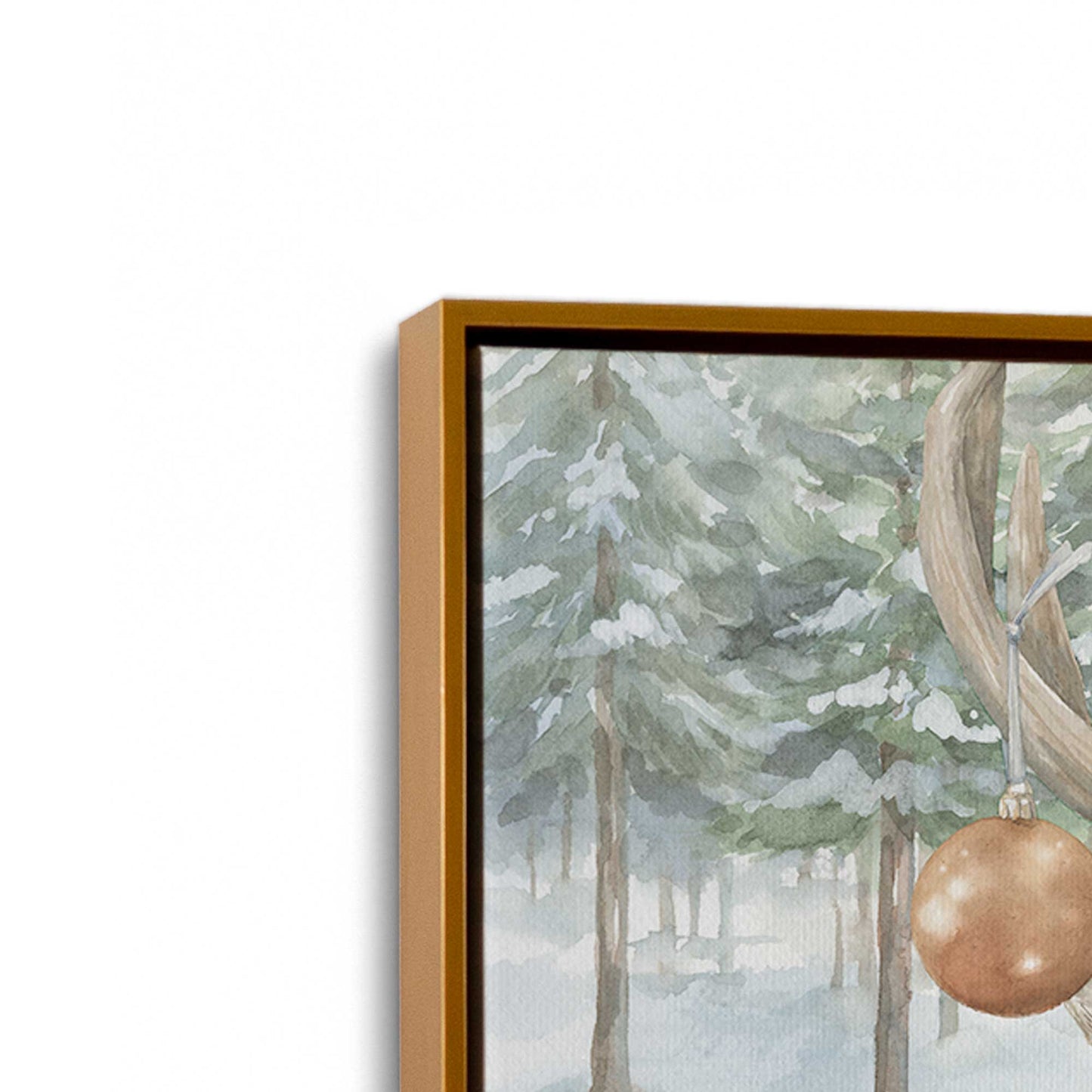 [Color:Polished Gold], Picture of art in a Polished Gold frame at an angle