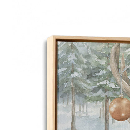 [Color:American Maple], Picture of art in a American Maple frame at an angle