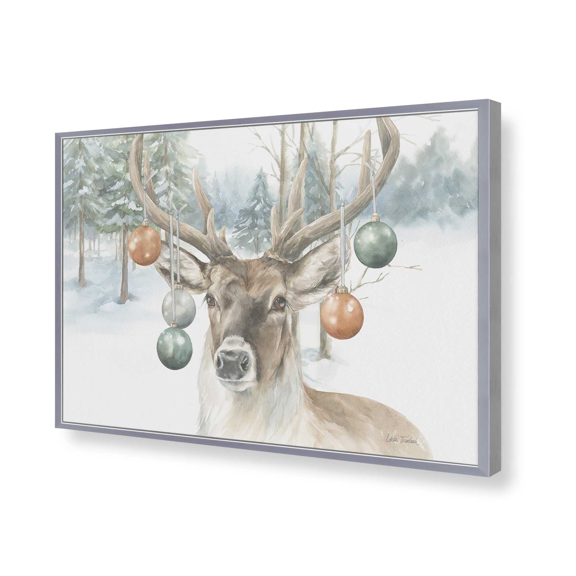 [Color:Polished Chrome], Picture of art in a Polished Chrome frame of the corner