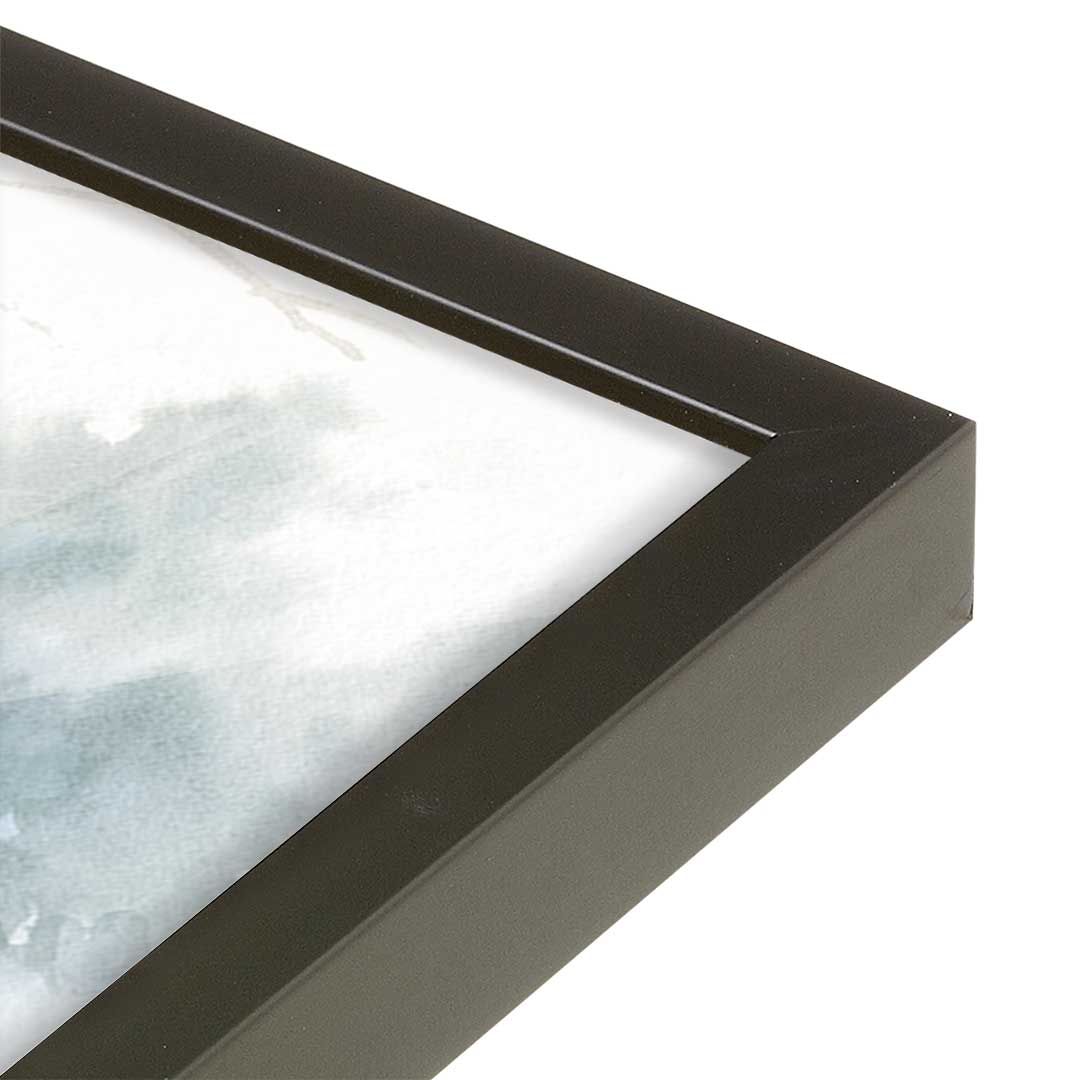 [Color:Satin Black], Picture of art in a Satin Black frame at an angle