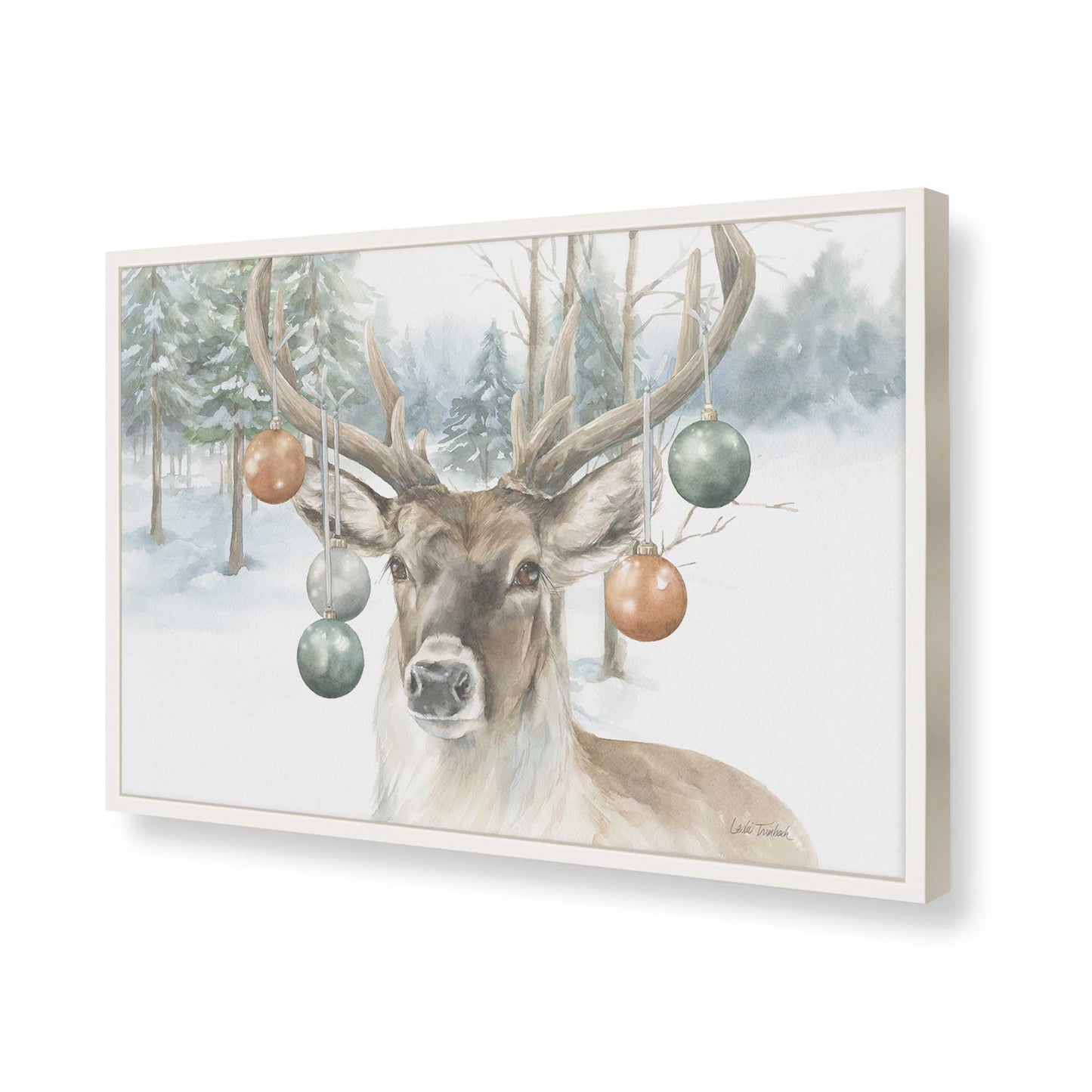 [Color:Opaque White], Picture of art in a Opaque White frame of the corner