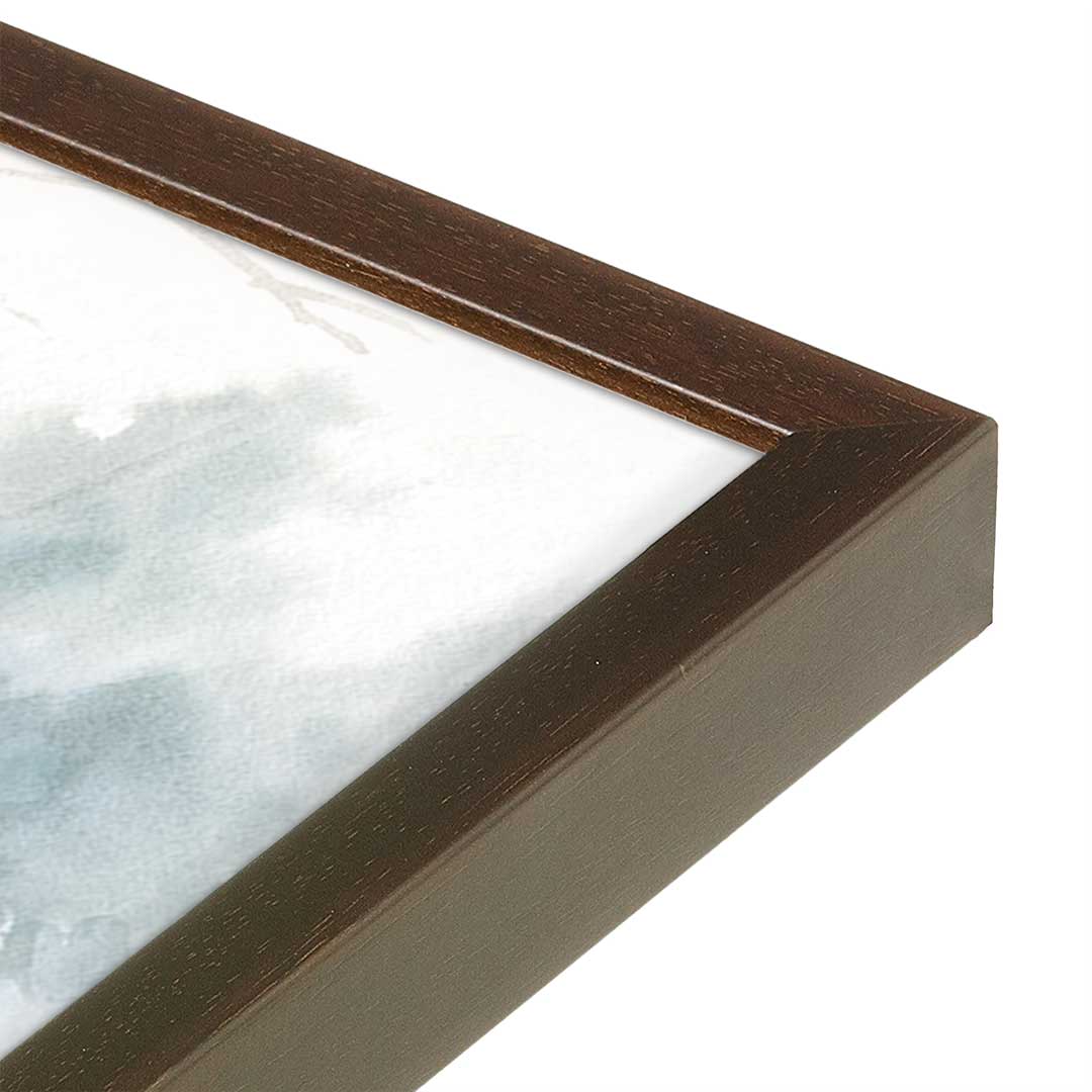 [Color:Brown], Picture of art in a Brown frame at an angle