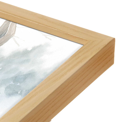 [Color:American Maple], Picture of art in a American Maple frame at an angle