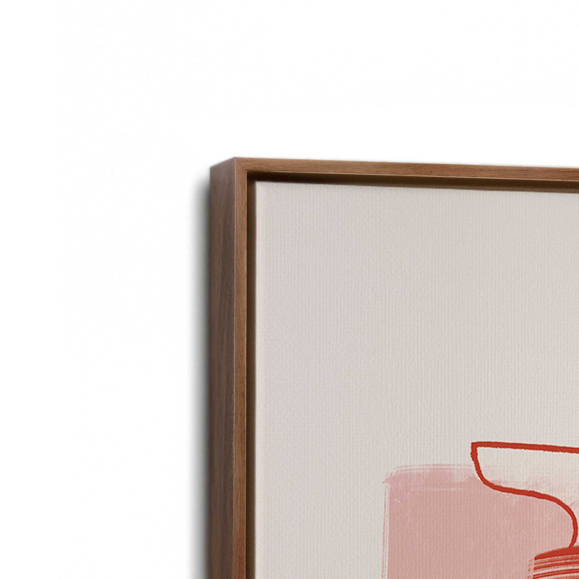 [Color:Walnut], Picture of art in a Walnut frame at an angle