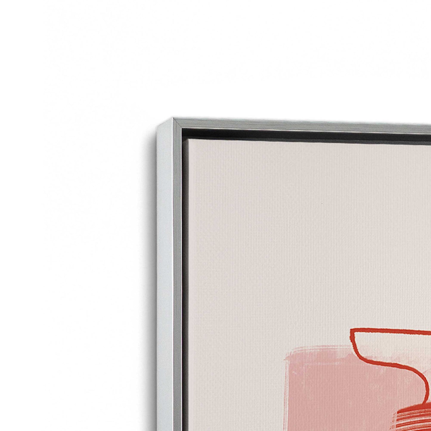 [Color:Polished Chrome], Picture of art in a Polished Chrome frame at an angle