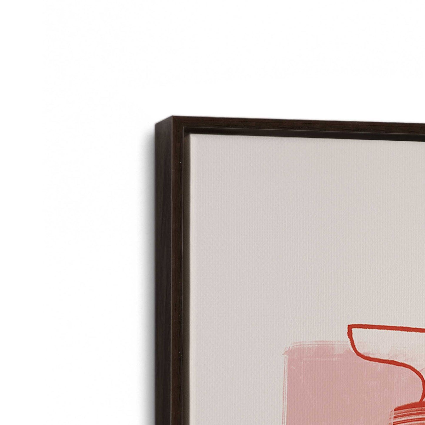 [Color:Espresso], Picture of art in a Espresso frame at an angle