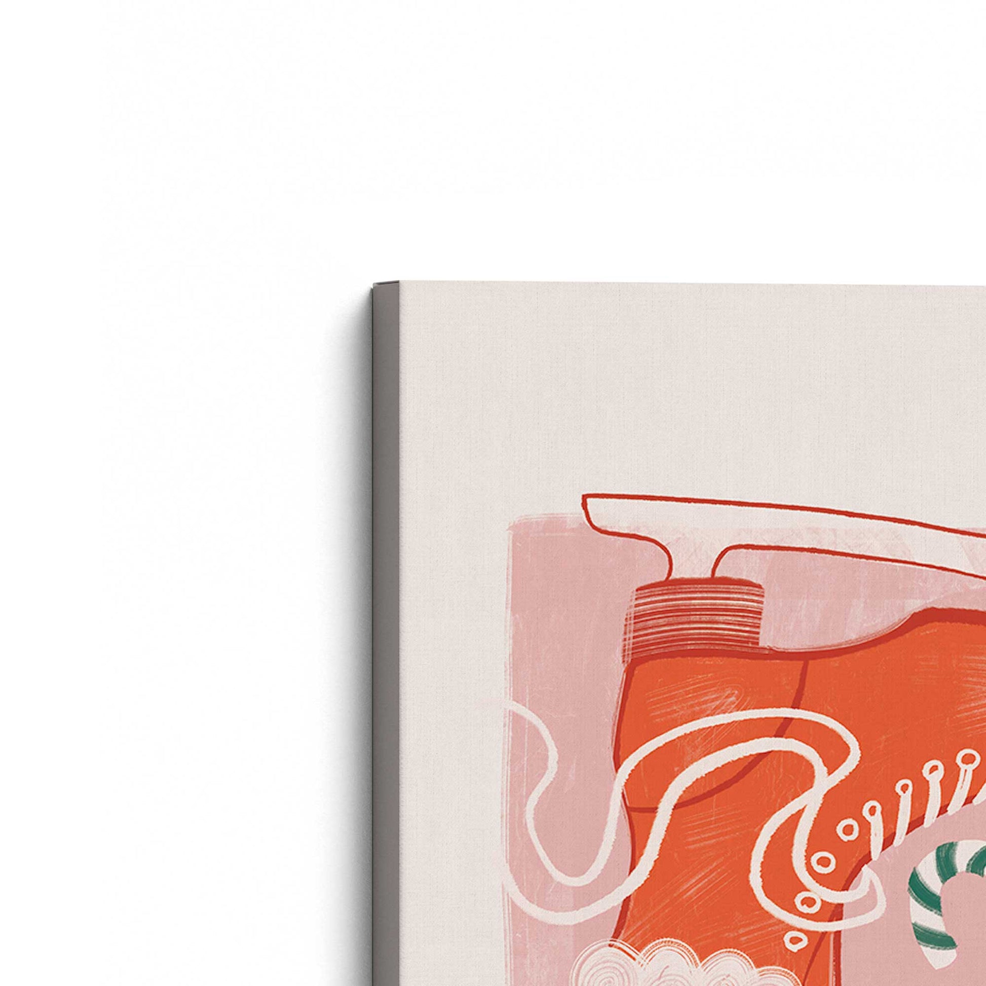 [Color:Stretched Canvas], Picture of the corner of the art