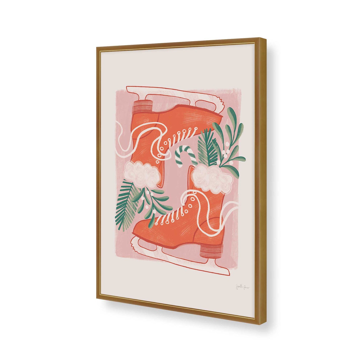 [Color:Polished Gold], Picture of art in a Polished Gold frame of the corner