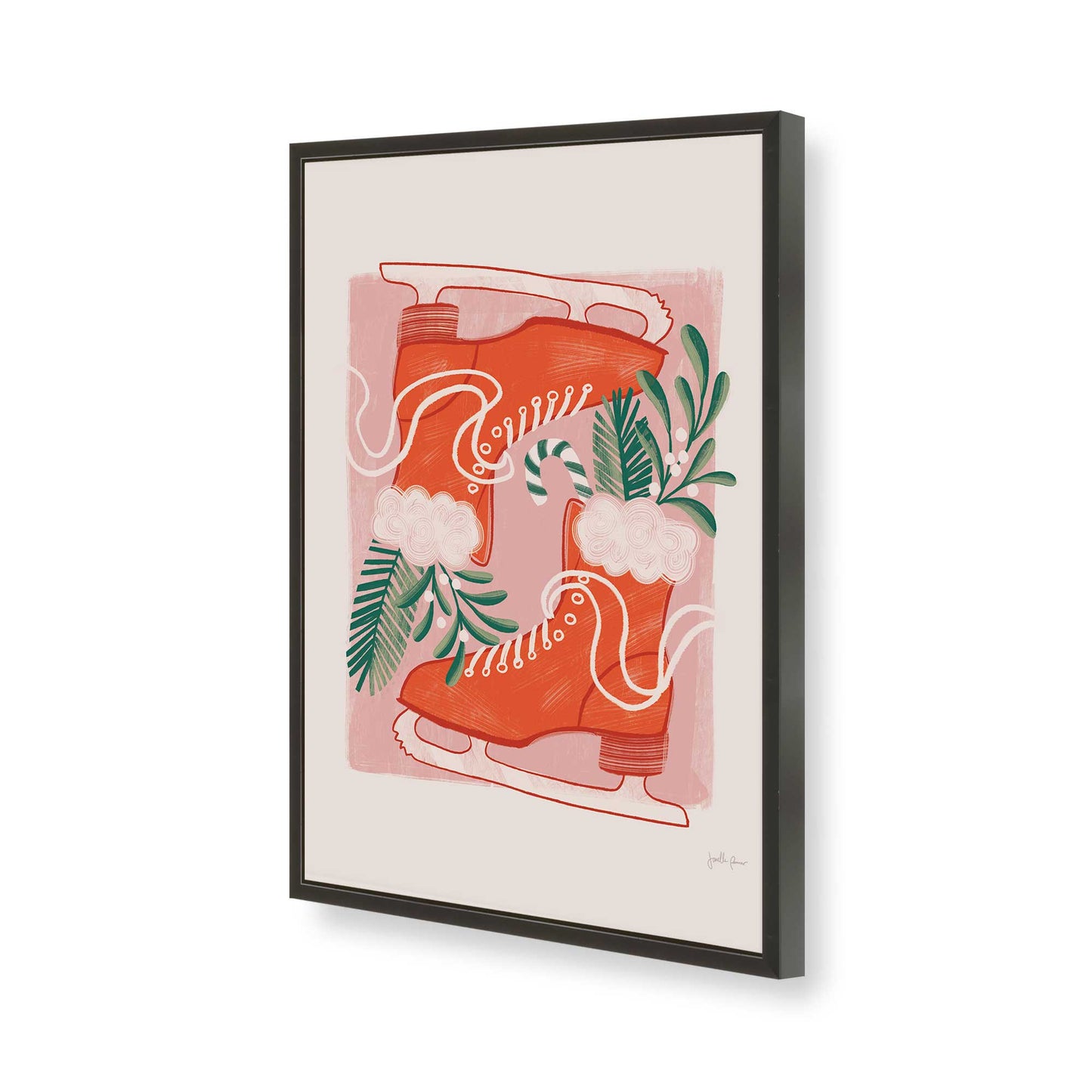 [Color:Satin Black], Picture of art in a Satin Black frame of the corner