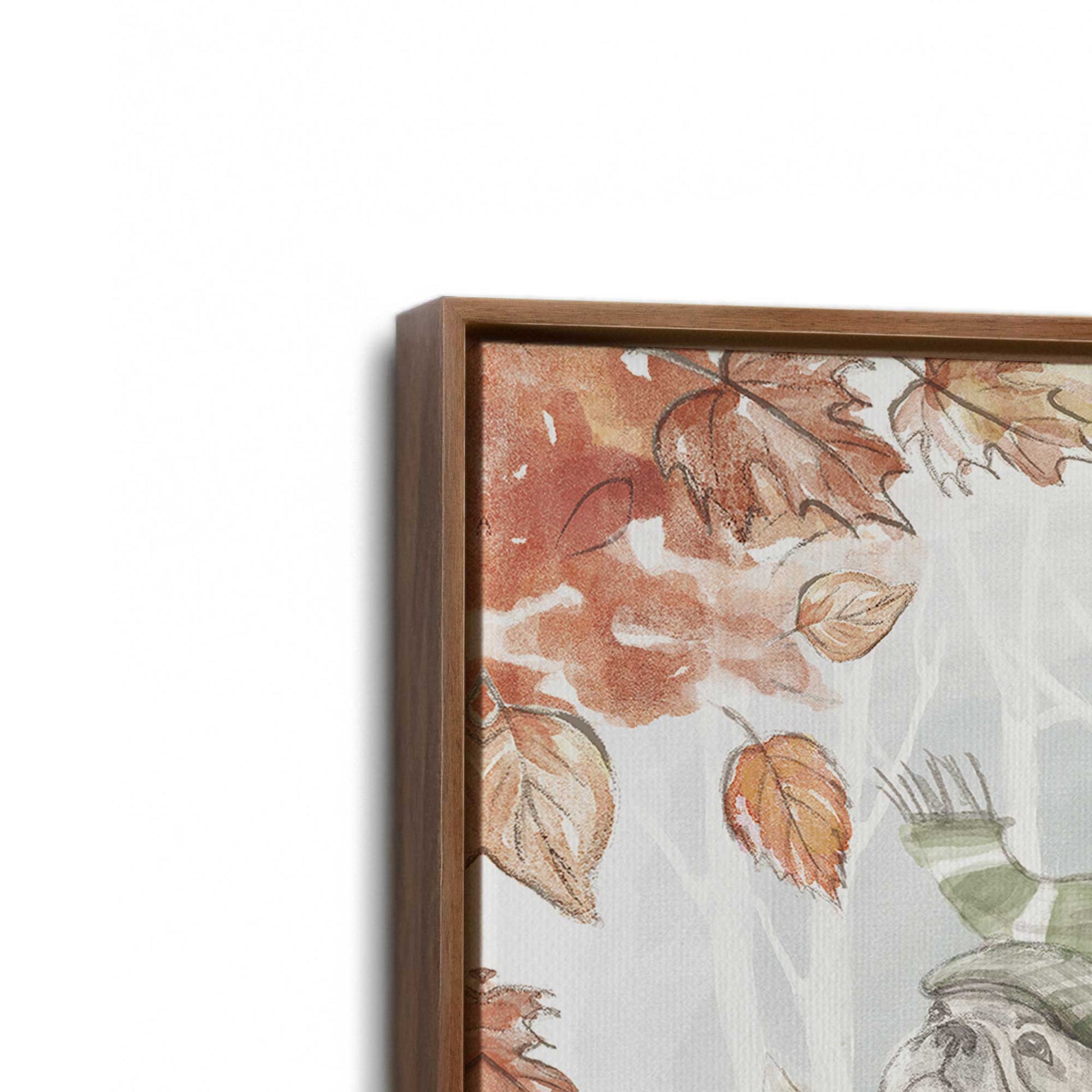 [Color:Walnut], Picture of art in a Walnut frame at an angle