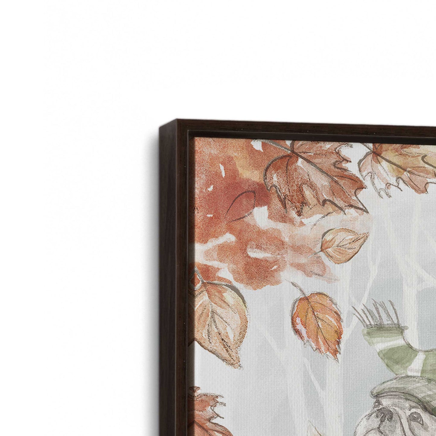 [Color:Espresso], Picture of art in a Espresso frame at an angle