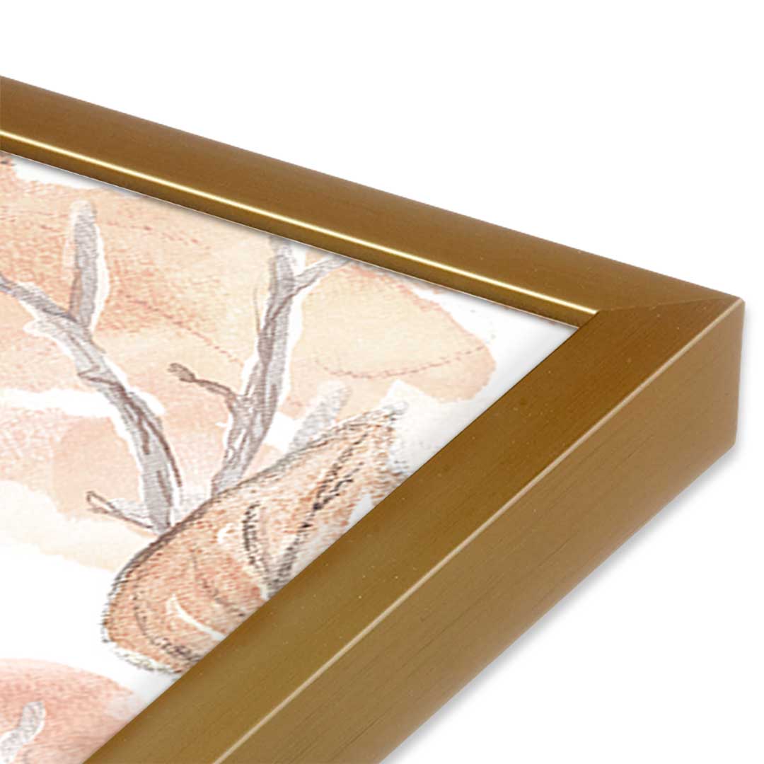 [Color:Polished Gold], Picture of art in a Polished Gold frame at an angle