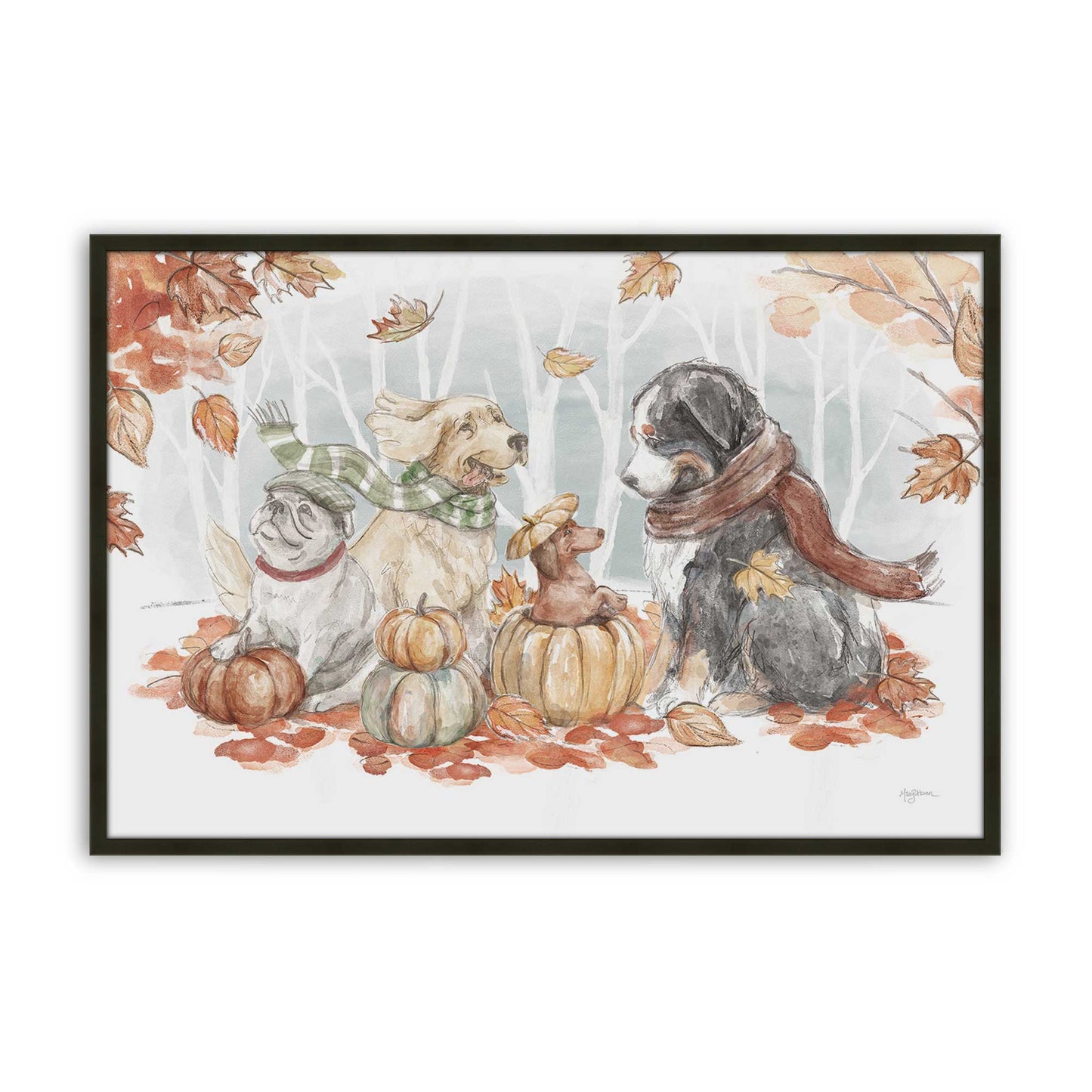 [Color:Satin Black], Picture of art in a Satin Black frame